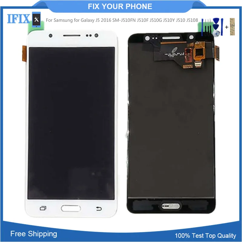 Можно регулировать яркость для Samsung Galaxy J5 2016 SM-J510FN J510F J510G J510Y J510 J5108 ЖК-дисплей