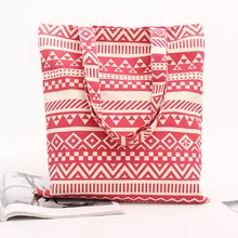 YILE Фирменная Новинка andmade хлопок лен Эко многоразовые Tote хозяйственная сумка на плечо линия круг треугольник красный L1166 красный