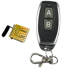 2CH Relé Interruptor de Controle Remoto Sem Fio 433 mhz RF Mini Pequeno 3.7 v 5 v 6 v 9 v 12 v Módulo Controlador gatilho Momentânea botão de reset