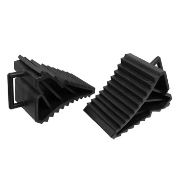 

AUTO -2 Pcs Antislip Vehicle Car Truck Wheel Tire Chock Stop Block Black