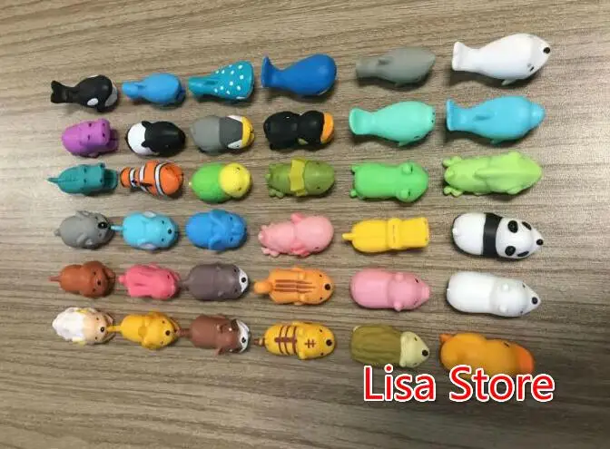 5 шт./лот защита для Usb кабеля зарядного устройства в виде животного iPhone Android USB