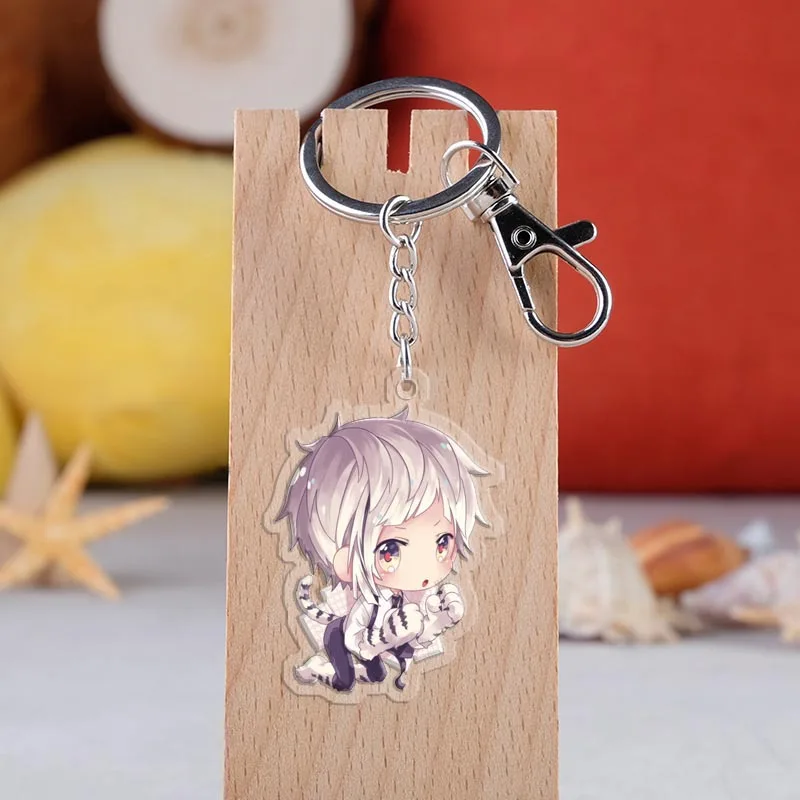 

Japanese Anime Bungou Stray Dogs Keyrings Acrylic Cartoon Figure Car Key Chain Holder Keychain Jewelry Accessories Gift