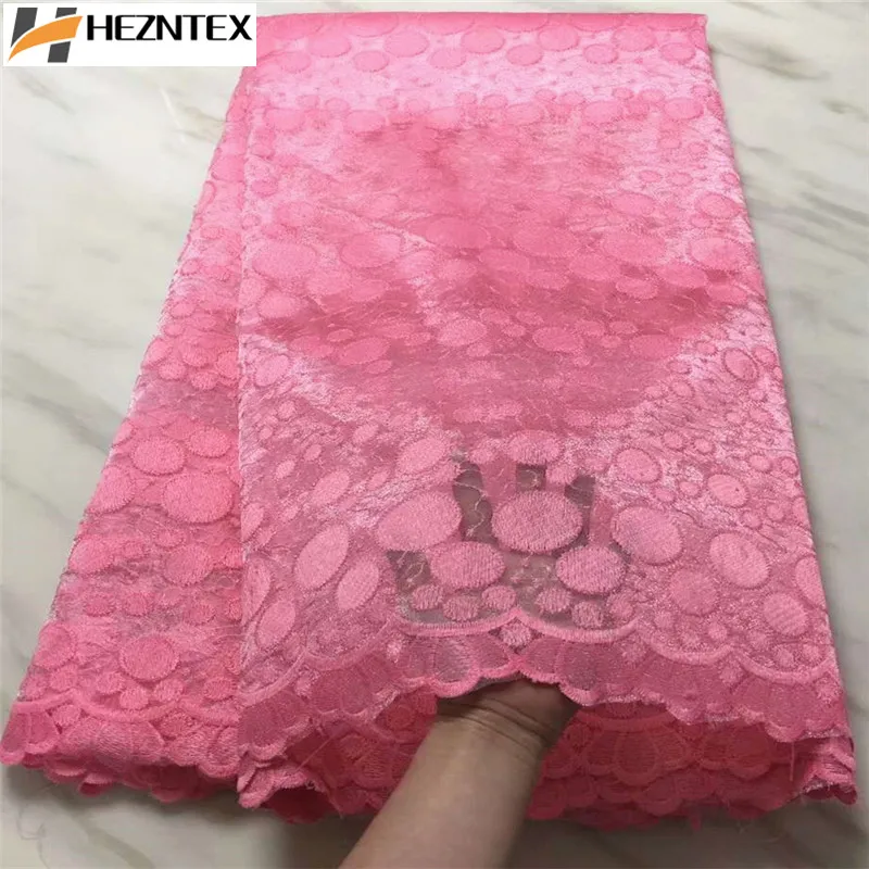 

Pink French Tulle Lace Fabrics Most Popular African Lace Fabric 2019 High Quality Lace Embroidery Nigerian Lace Fabric PLA44-1