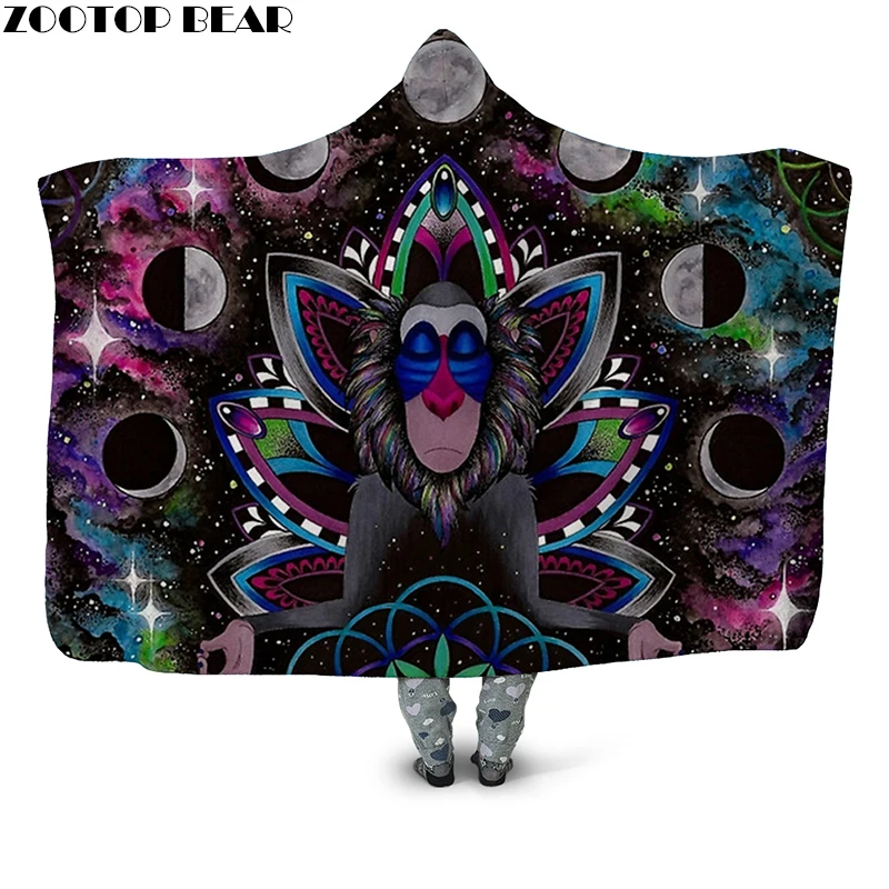 Lion King Rafiki 3D Printed Plush Hooded Blanket for ...