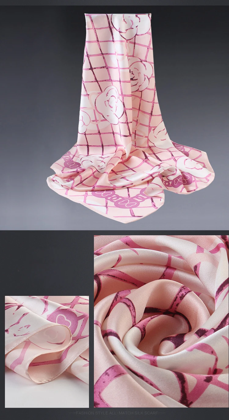Jbersee шелковый шарф роскошный бренд женский платок цветочные шелковые шарфы палантины женские чистые шелковые шарфы для женщин квадратная шаль 88*88 см