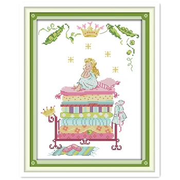 

Princess Dream Embroidery Cross Set Chinese Counted Cross Stitch Pattern 11CT 14CT Printed On Canvas DIY Needlework Home Decor