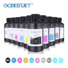 250 мл/бутылка УФ чернила бутылка для Epson L800 L805 L1800 R290 R300 1390 1400 1410 1430 1500W R3000 DX5 DX7 Универсальный УФ чернила для принтера