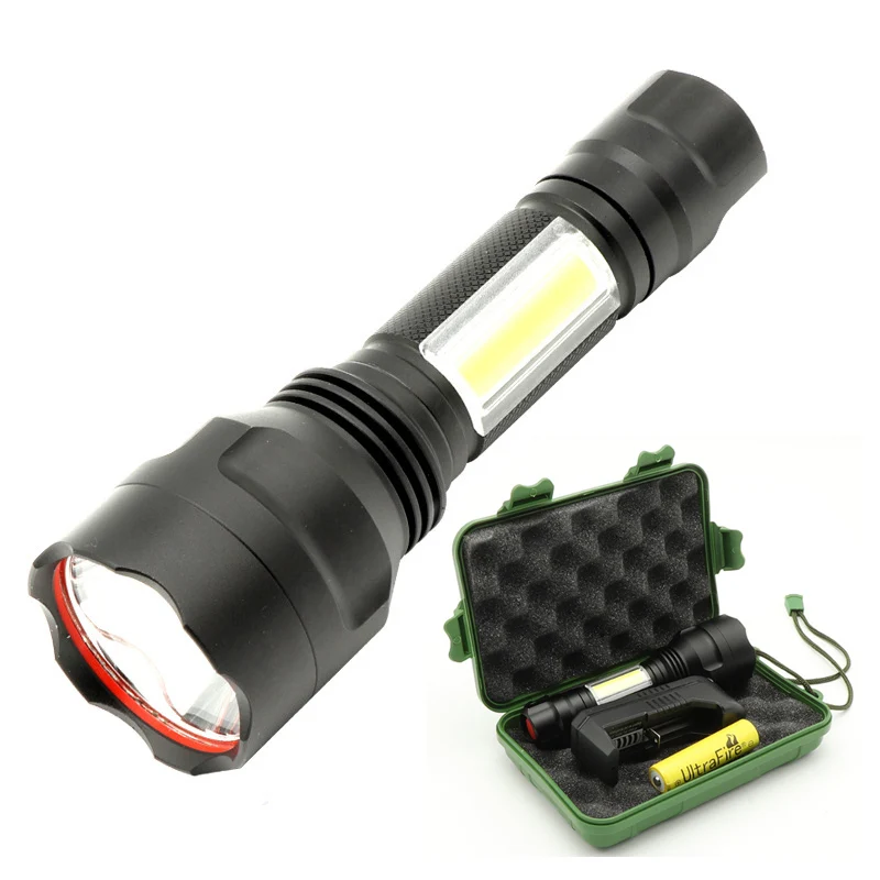 

Super Bright Portable COB Led Flashlight Waterproof Handheld Flashlights Torch Pocket Work Light Led Lantern for Biking Fishing