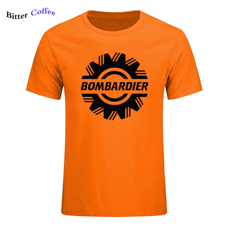 Мужская Винтажная Футболка Bombardier летняя футболка с логотипом мотоцикла большие