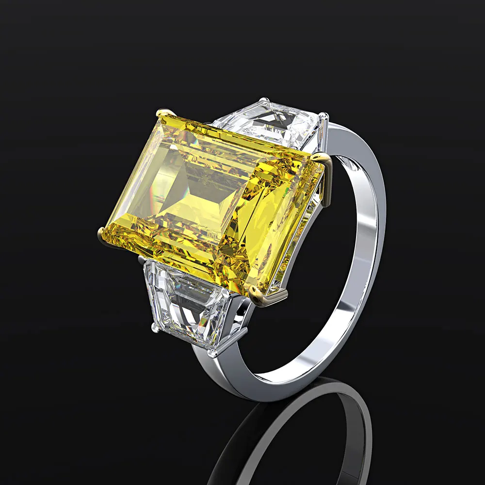 Wong Rain роскошное 925 пробы Серебряное цитриновое кольцо GemstoneWedding обручальное коктейльное кольцо ювелирные украшения Прямая поставка