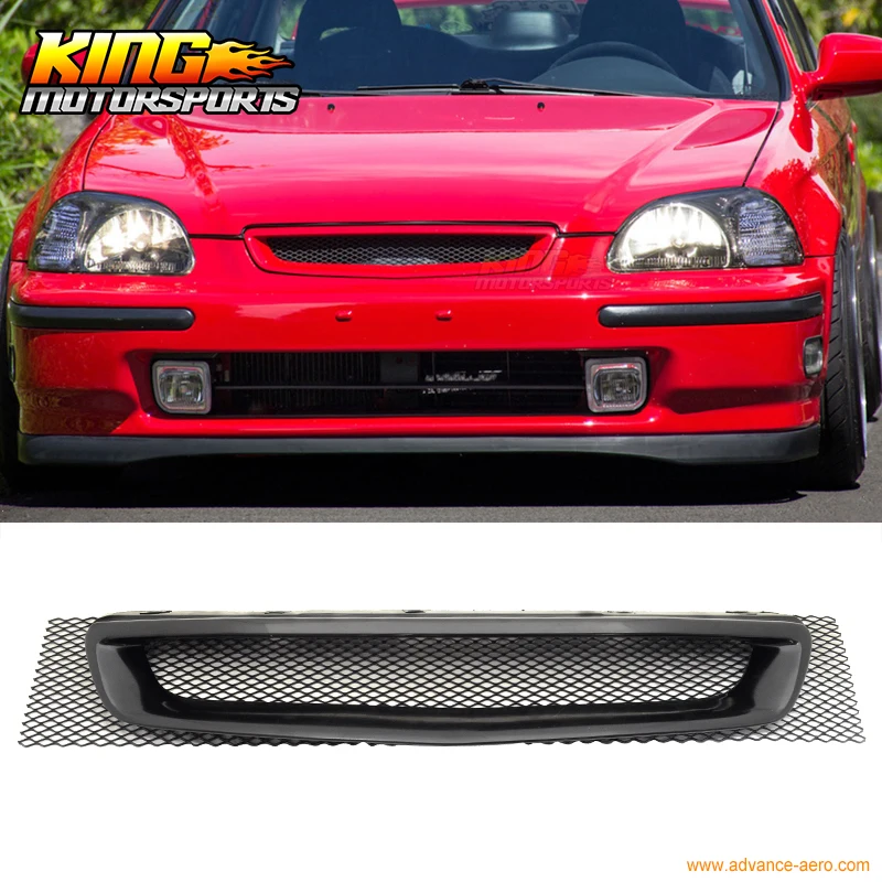 Us 14 49 For 96 97 98 Honda Civic Dx Lx Ex Ek T R Front Mesh Black Hood Grille Grill Us Domestic Free Shipping In License Plate From Automobiles