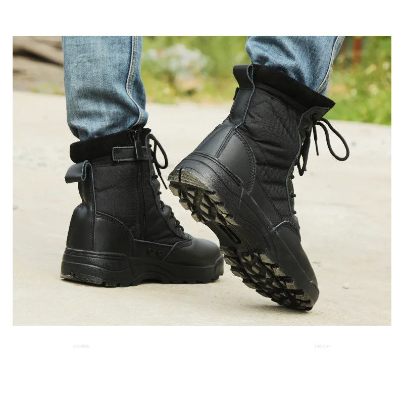 

SJ-MAURIE Winter Men Military Tactical Boots Male Oxford Waterproof Sneakers for Men Women Sports Climbing Hunting Warm Shoes