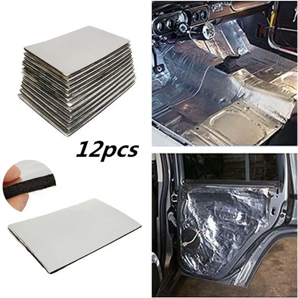 

12 Pcs/Set Car Universal Firewall Sound Batts Deadener Heat Insulation Mat Pad