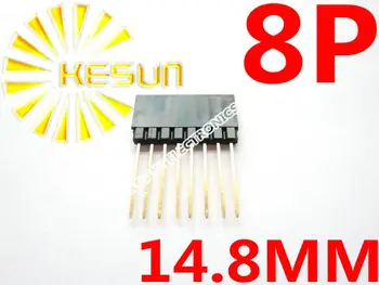 

100PCS 2.54MM 8Pin 14.8MM Long Needle Female Pin Header Strip Stackable Header
