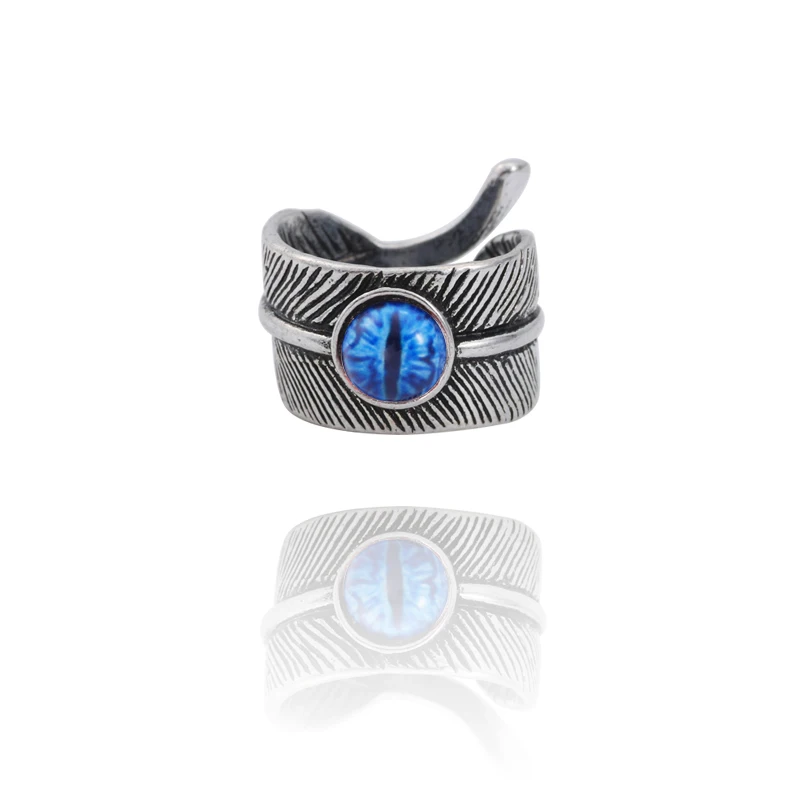 

2019 Vintage Punk Evil Eyes Ring Men Gothic Eyeball Rings For Women Hip Hop Cool Tree Leaves Biker Finger Rings Adjustable Ring