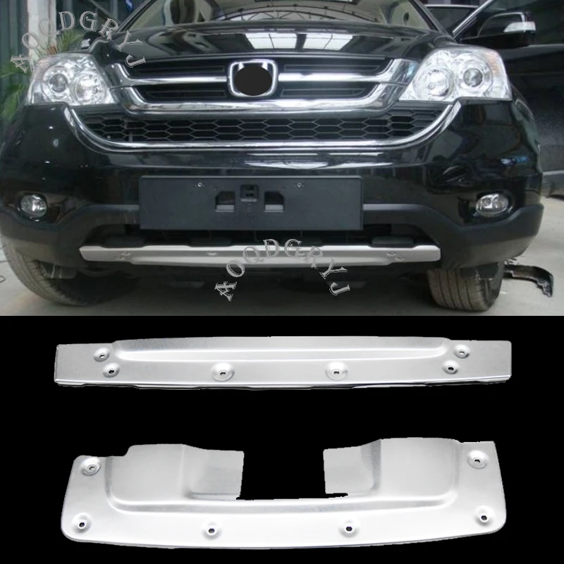 Автомобильный Стайлинг для Honda CRV CR-V 2010-2011 алюминиевый сплав матовая Передняя Задняя наклейка для бампера против потертости противоскользящая пластина Защита от царапин 2 шт