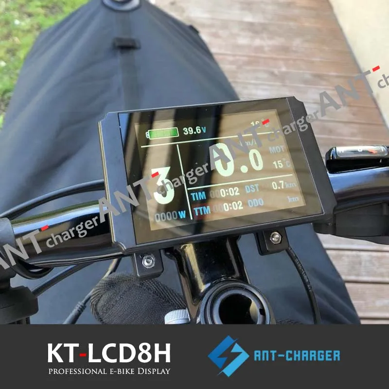 Free Shipping Ebike 24V36V48V KT-LCD8H Color Matrix Display Ktlcd8h Intelligent Meter KT LCD8H Black Control Panel With 5 Pins Connector For KT Controller Electric Bicycle Bike Parts (5)