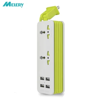 

Power Strip Adapter Surge Protector Desktop 1/2 Universal Outlet 4 Smart USB Port Wall Travel Charger 5ft Extension Cord