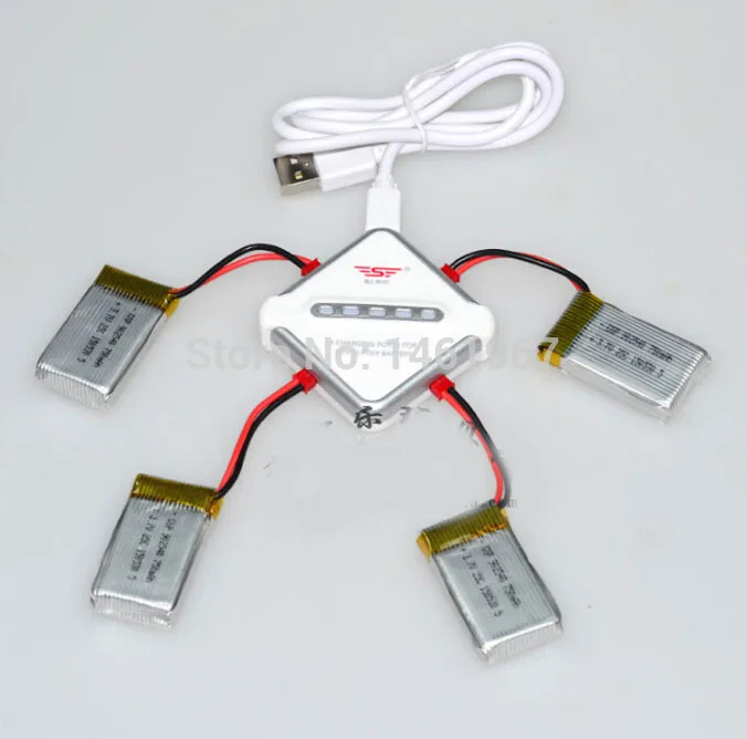 MJX X400 X800 X300C 3.7V 750mAh Battery &amp 4 In 1 JST Charging Cable Parts for RC Drone | Игрушки и хобби
