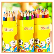

36 color student bear painting barrel 638A barrel color pencil lead color pencils school stationery gift art