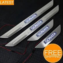 Светодиодный порог из нержавеющей стали Накладка для hyundai Sonata YF 2010 2012 2013