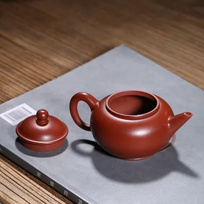 Аутентичный китайский чайник для заварки чая горизонтальный Zisha чайник НЕОБРАБОТАННАЯ руда чай Да Хун Пао горшок Dingshu город известный мастер чистый ручной чайный сервиз