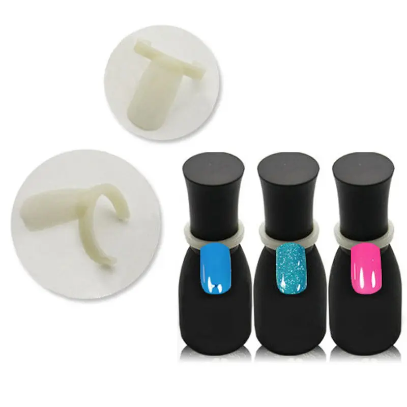 

50 Pcs UV Gel Nail Art Ring Polish Color Pops Nail Tips Practice Display Tools