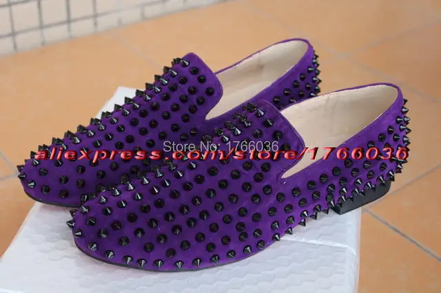 purple spike dress shoes