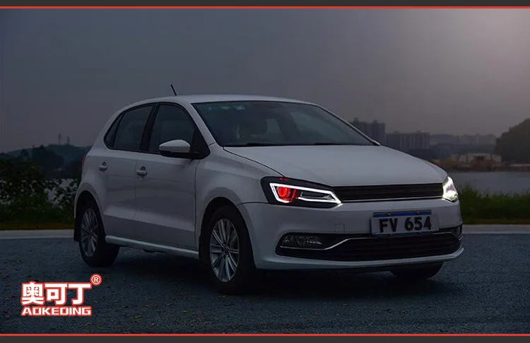 AKD Авто Стайлинг фара для VW Polo 2011- фары светодиодные ходовые огни биксеноновые фары Противотуманные фары ангельские глаза Авто уровни