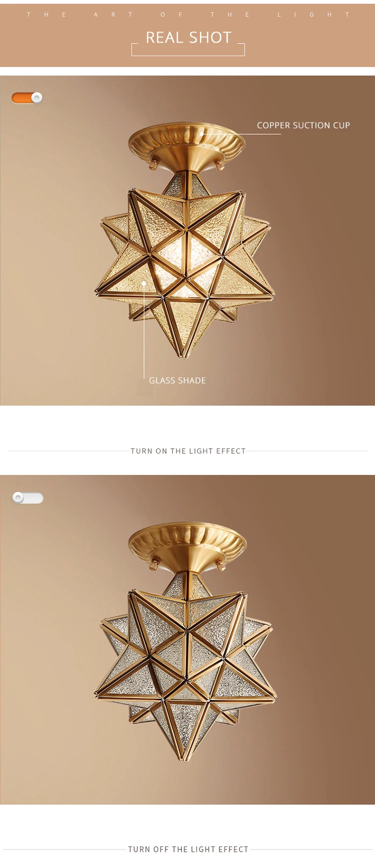 DX Vintage Star Ceiling Light (4)