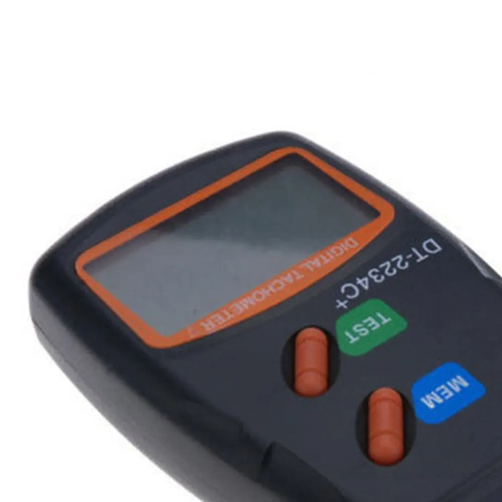 DT2234C+ Handheld Digital Laser Tachometer Mini Non-contact Optical Tachometer Digital Speedometer