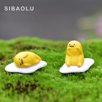 

Mr. Egg yolk miniature figures Lover Swimming decorative mini fairy garden animals Moss micro landscape ornaments resin baby toy