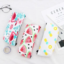 1pcs/lot Korean Canvas Simple Flamingo Pineapple Watermelon Pencil Case Party Favor Gifts Pencil Storage Bag 1pcs/lot Korean Canvas Simple Flamingo Pineapple Watermelon Pencil Case Party Favor Gifts Pencil Storage Bag