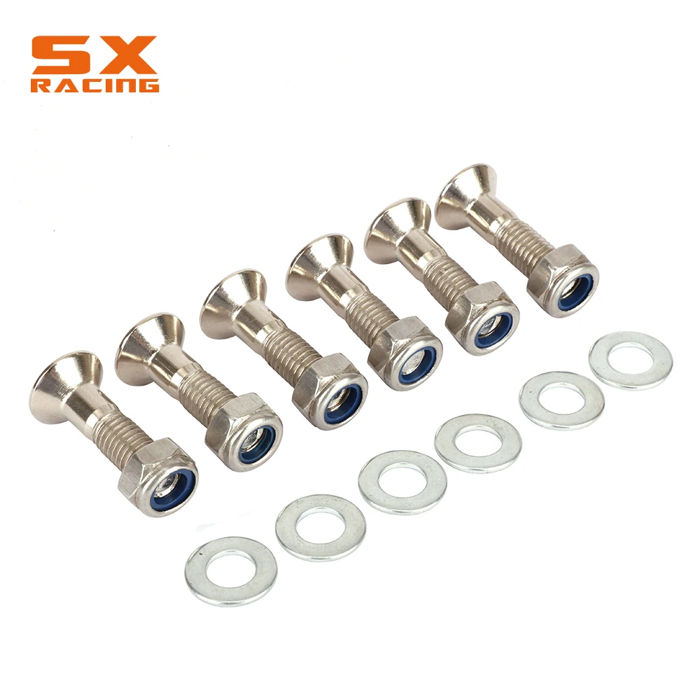

Motorcycle Iron Sprocket Bolts Screw For KTM YAMAHA SUZUKI HONDA KAWASAKI EXC SX XC KXF YZF WRF KLX DRZ RMZ Dirt Bike