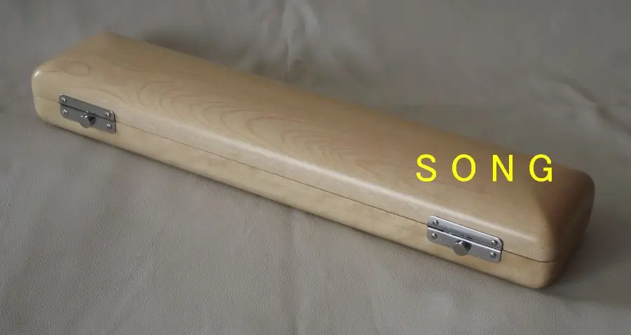 16 отверстия деревянной коробке флейта случае твердой древесины бархат