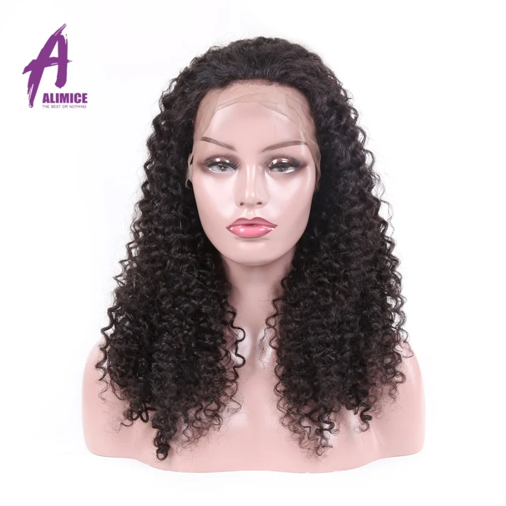 Alimice Brazilian Kinky Curly Lace Front Wigs Pre Plucked With Baby Hair Remy Lace Front Human Hair Wigs For Women 8-26 inch (14)