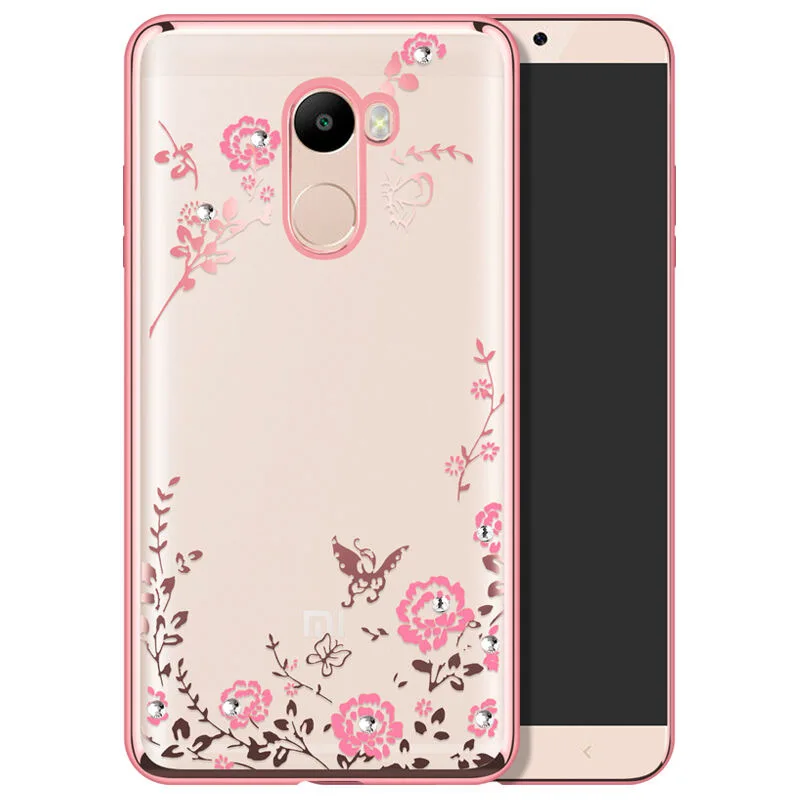 

Innovation Rhinestones Transparent Soft TPU Plating Case For Xiaomi Redmi Note 4 4X 4A 4 Pro Phone Cases For Xiaomi Mi5 Mi5S Mi6