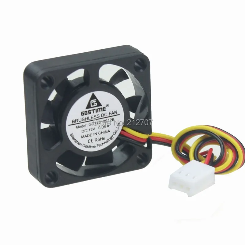 10PCS Gdstime DC 12V 3Pin 4010 40mm 4cm 40 x 10mm 9 Blades Mini Cooling Fan
