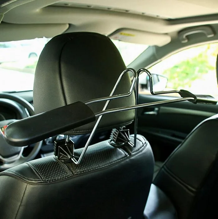

rete car hangers for clothes coat suit Scalable Convenient headrest chair Seat storage holder rack stainless steel Wh