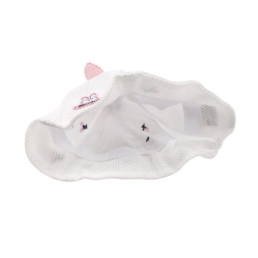 Cherry Cute Baby Hat For Girls Rabbit Ears Toddler Girls Hat White Pink Girls Bucket Hat Sun Cap Spring Autumn Girls Fisher Caps (4)