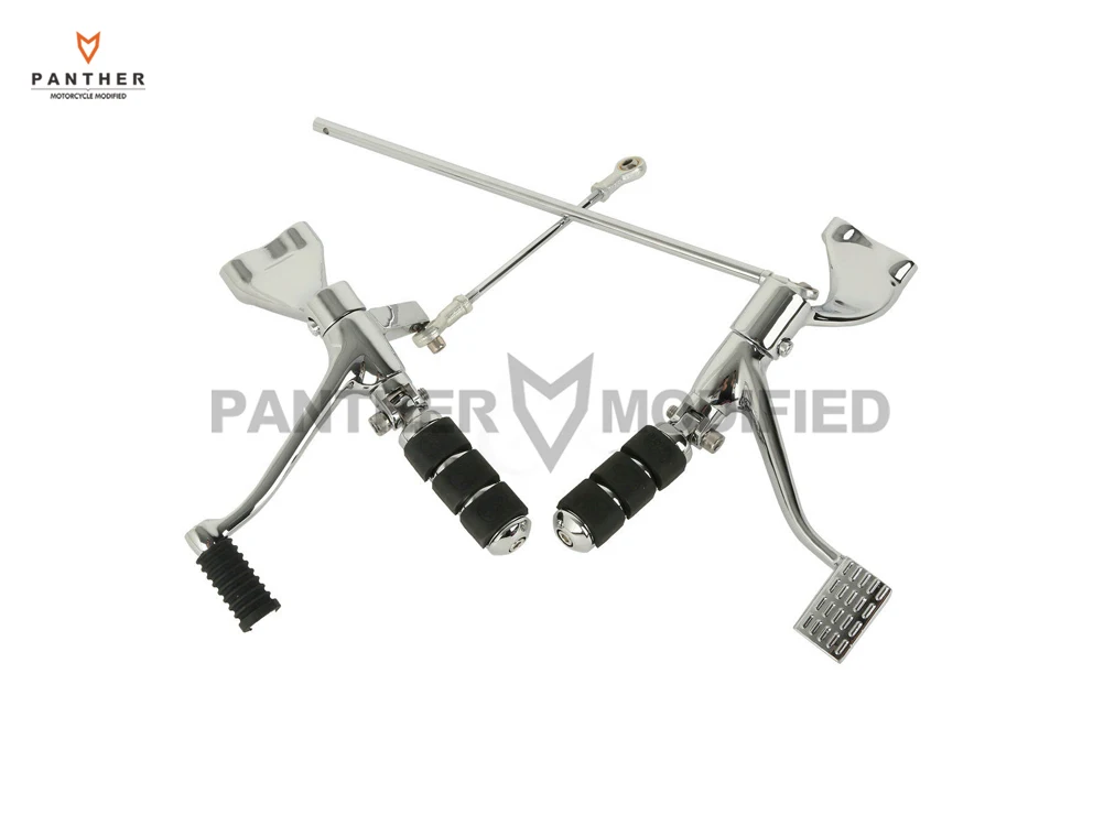 Chrome Motorcycle Forward Controls Complete Kit Brake & Shift Levers