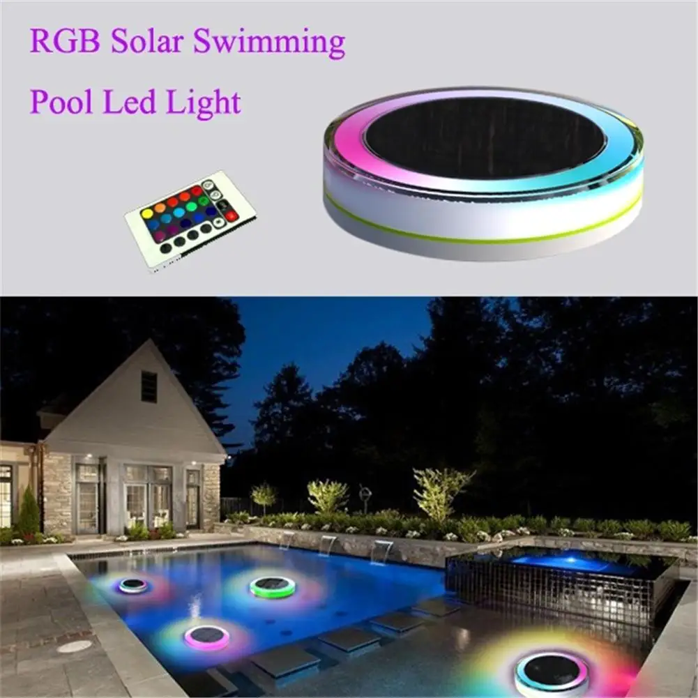 

Solar LED Swimming Pool/Outdoor Pool Floating Lights Hotel Fountain Waterproof Decorative White Colorful LED Lights Can Remote