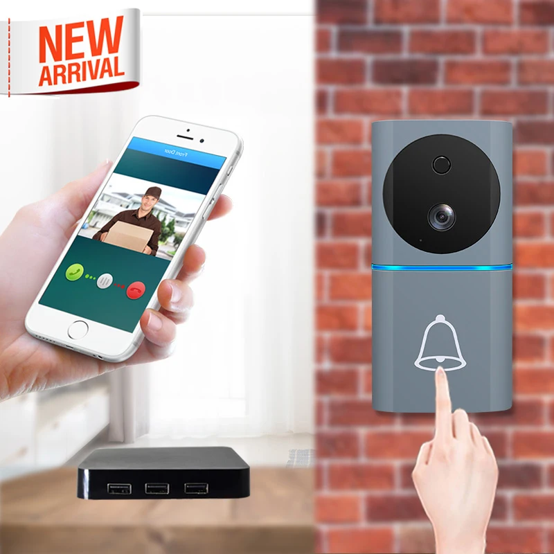 2019 New Motion Sensor Ring Doorbell Wifi Video Door Bell with 1080P Camera iOs Android Cordless Door Bell with Remote Unlock 2019 New Motion Sensor Ring Doorbell Wifi Video Door Bell with 1080P Camera iOs Android Cordless Door Bell with Remote Unlock