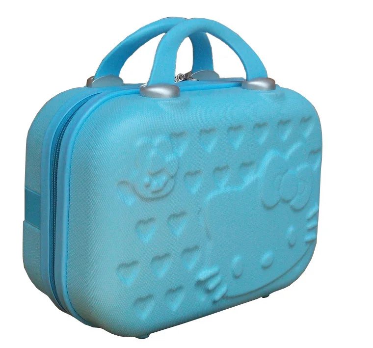 14 inch Hellokitty cosmetics cases,vanity case,hard shell dressing bag