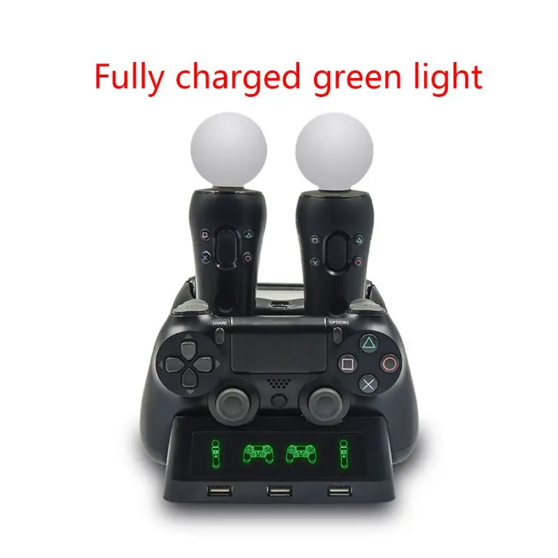 Зарядная док-станция зарядное устройство Колыбель USB зарядное устройство подставка держатель для Playstation 4 PS4 Slim Pro PS VR PS Move аксессуары