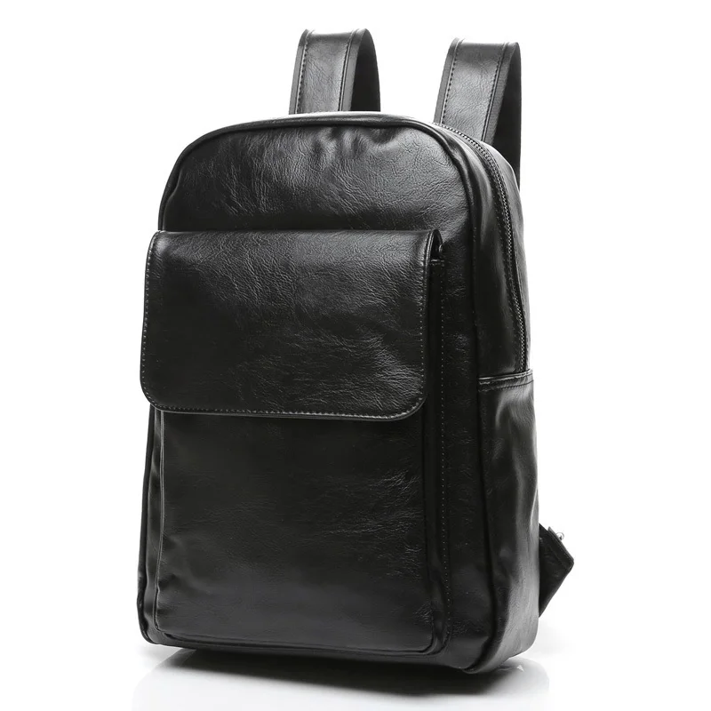 Luxury Brand Leather Backpack Men Shoulder School Bags Black Large Capacity bagpack Male Travel Backpack Laptop Daypacks Mochila