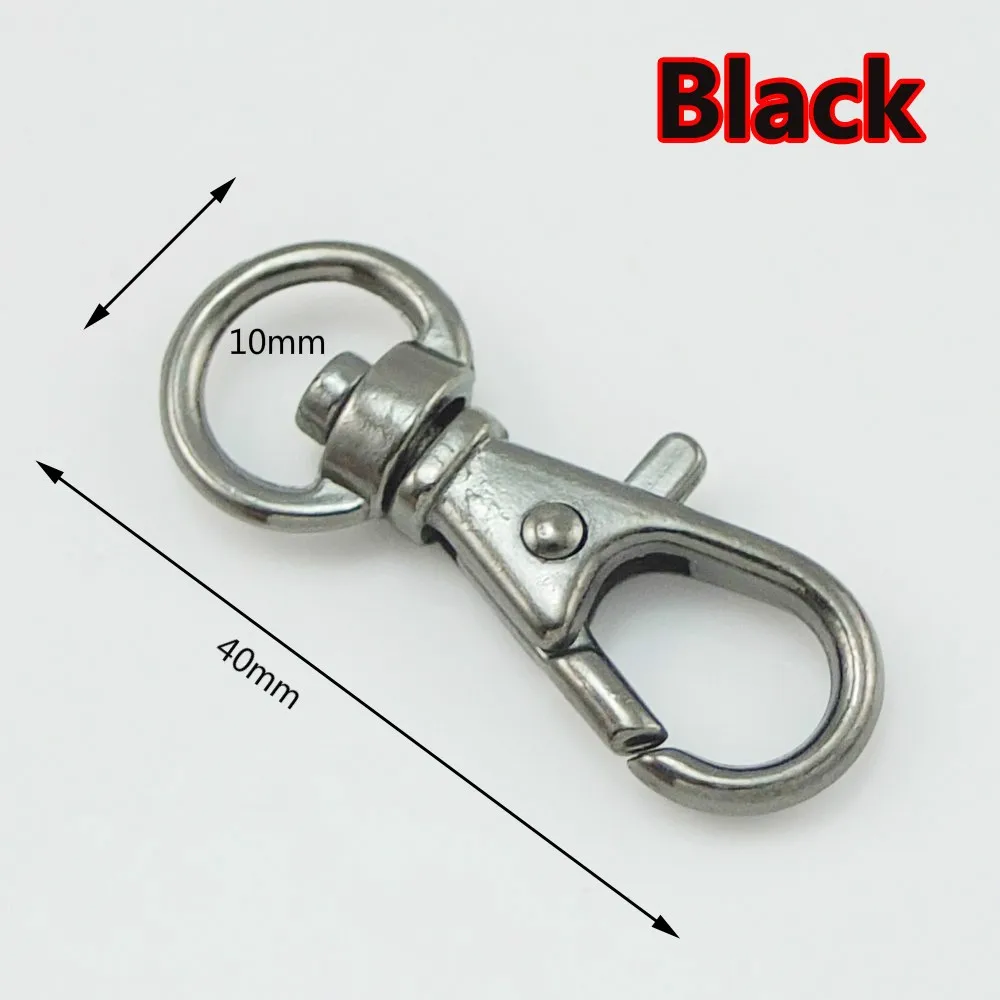 Free Shipping 10pcs 10mm Width Small Metal Swivel Lobster Clasps Clips