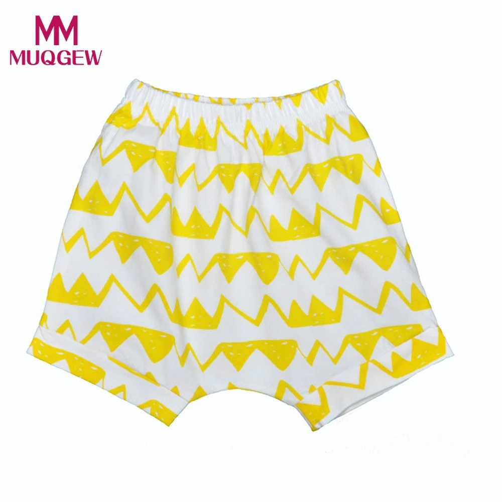 

2016 Summer Boys Cotton Harem Pants Bloomers Cactus Pattern Print Baby Shorts/Toddler Kids Shorties/Baby Girl Yellow Short Pant