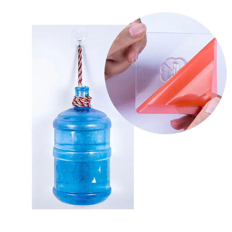 

Multifunction transparent Strong Self Adhesive Hangers Towel Mop Handbag Holder Hooks For Hanging Kitchen Bathroom Accessories