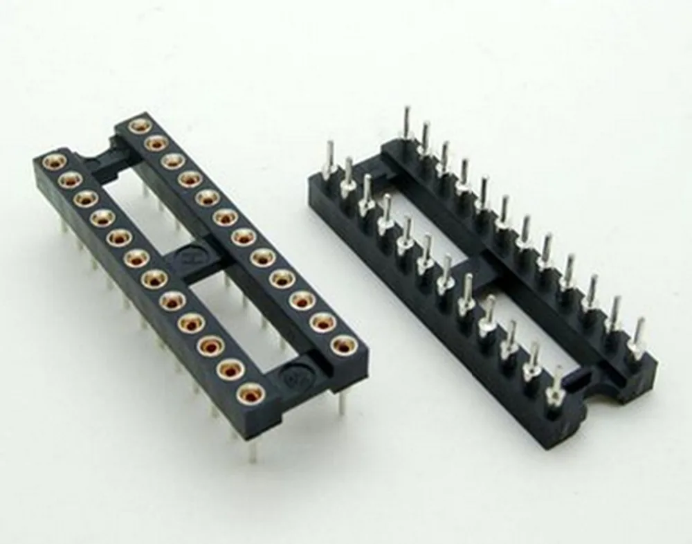 

10PCS 24 Pin Round DIP IC Socket Adapter Narrow 24Pin Pitch 2.54mm Connector